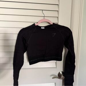 Gymshark Black Long Sleeve Crop Top